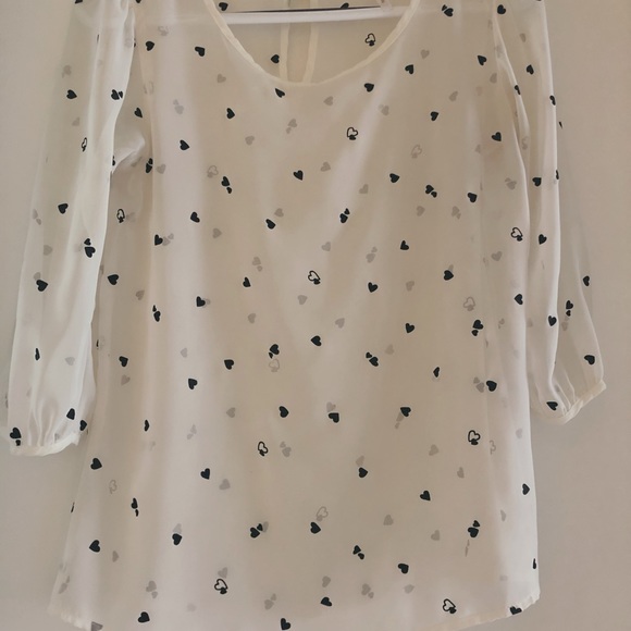 Sheer Heart Blouse 🖤 - Picture 2 of 5